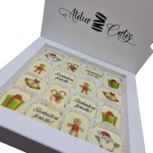 Cutie cadou 16 praline personalizate, Azteka - imagine 1