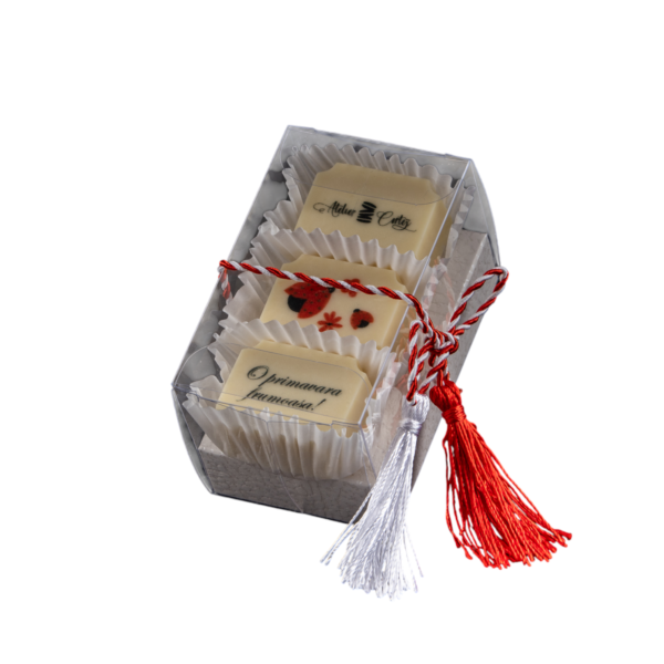 Praline personalizate in cutie de 3