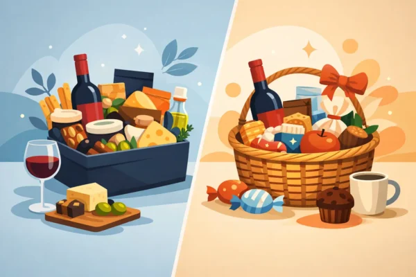 Coș cadou gourmet versus clasic: ce alegi?